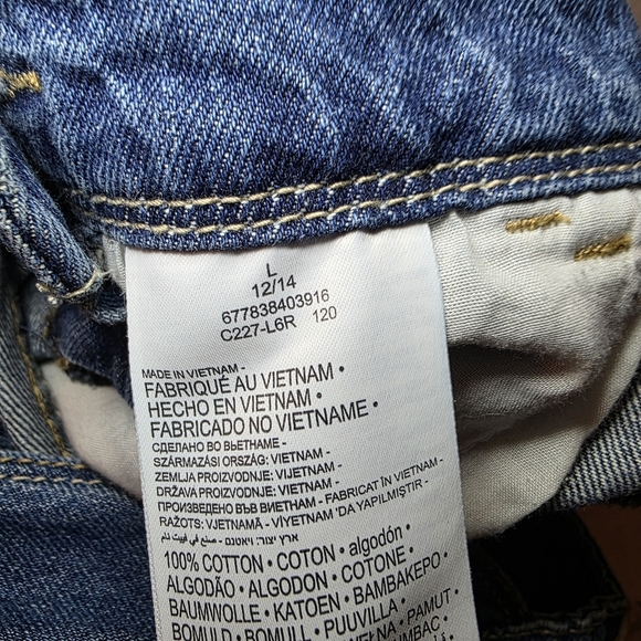 Levi’s Denim Girls shortalls Sz L 12/14 - Picture 9 of 9